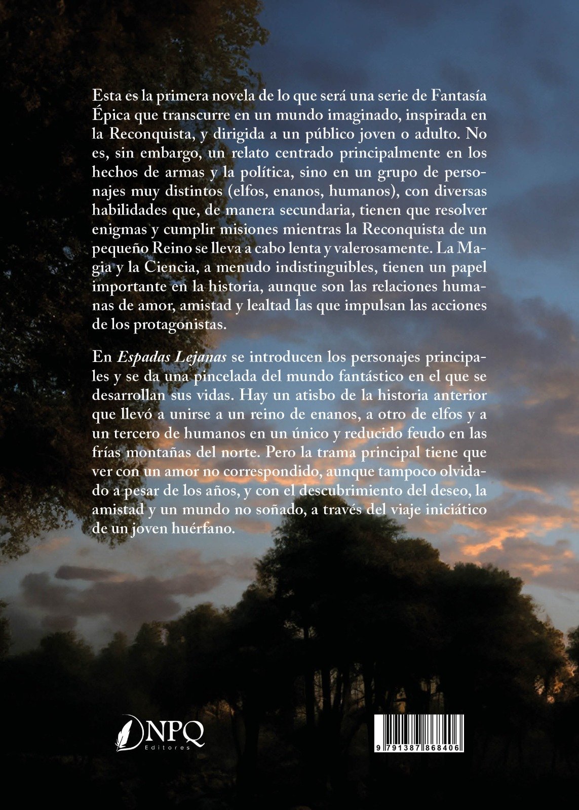 Contraportada de Espadas Lejanas